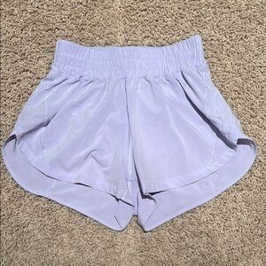 Lavender lululemon track that 3 inch short